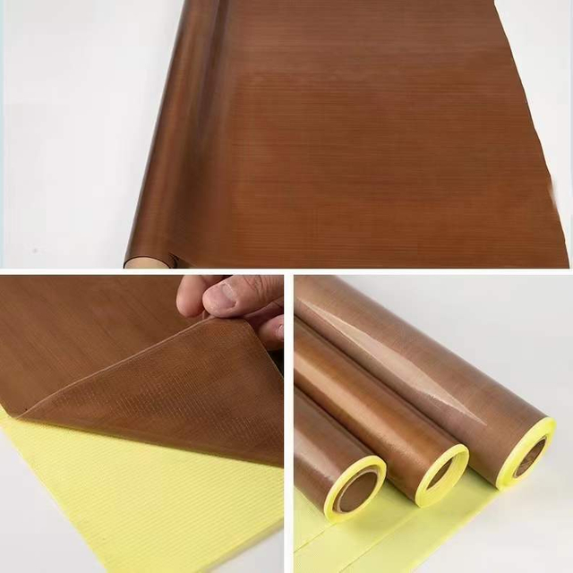 PTFE چپکنے والی ٹیپ PTFE لیپت فائبر گلاس کپڑا چپکنے والی اور رہائی کے کاغذ کے ساتھ